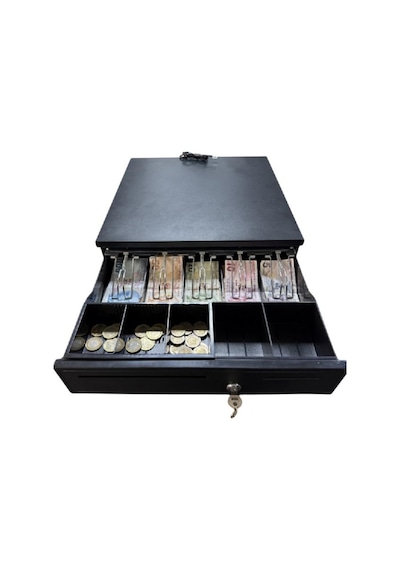 Netum Para Çekmecesi Büyük Boy Elektronik Sistem 5 Adet Banknot 5 Adet Madeni Para Gözlü Pls Sürgü 41 X 41 Ecd