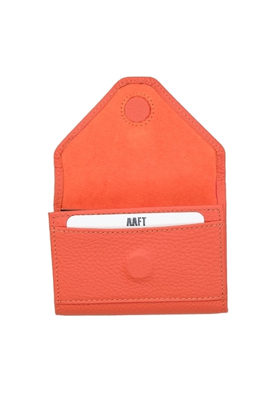Mft Leather Hakiki Deri Kadın Akordiyon Cüzdan Mia 2190 Flother Mat Turuncu