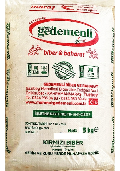 Mahmut Gedemenli Kekik Tozu 5 KG