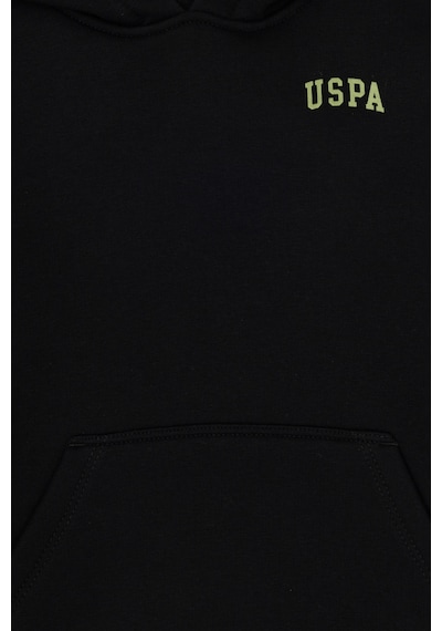 U.S. Polo Assn. Erkek Çocuk Siyah Basic Kapüşonlu Sweatshirt 50295161-VR046