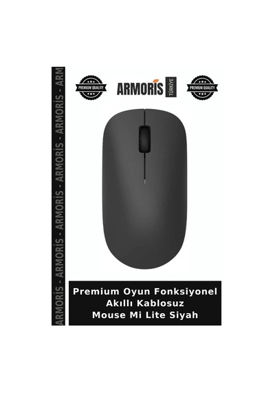 Premium Oyun Fonksiyonel Akıllı Kablosuz Mouse Mi Lite Siyah