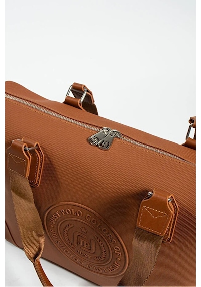 Just Polo Kadın Büyük Valiz Boy Ayarlanabilir Askılı Lüks El Ve Omuz Çantası Shopper Ebat: 33 X 40 Cm Taba