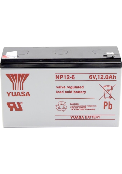 Yuasa NP 12-6 6V 12Ah Bakımsız Kuru Akü - 02/2022 Üretim