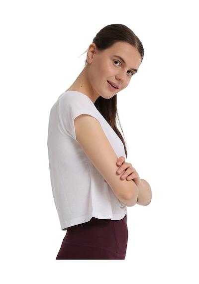 Sportive Marana Cropped Top Kadın Beyaz Günlük Stil T-shirt 25kk1032-kbyz 1776519 Beyaz