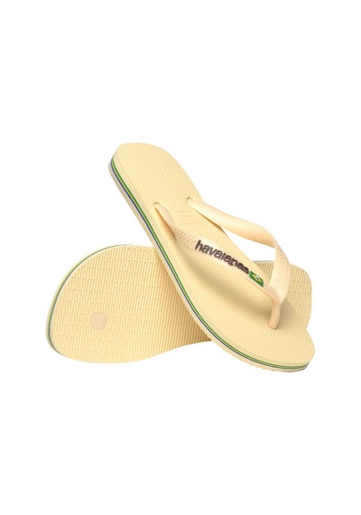 Havaianas Brasil Logo Buttercream Erkek Parmak Arası Terlik-14520 Krem