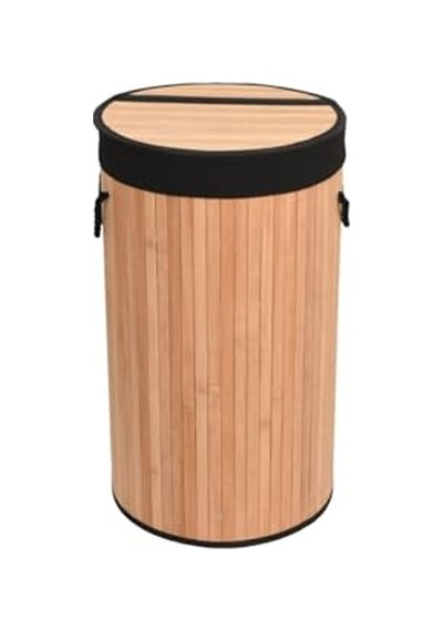 Plastik Bambu Halatlı Kirli Çamaşır Sepeti 65 L-beyaz Çok Renkli