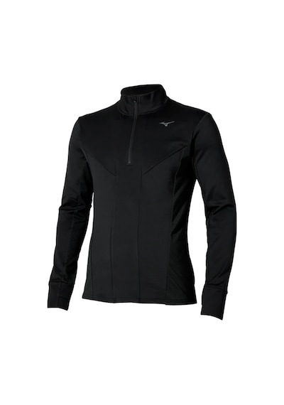 Mizuno Active Warm Erkek Yarım Fermuarlı Uzun Kollu Tişört Siyah Çok Renkli
