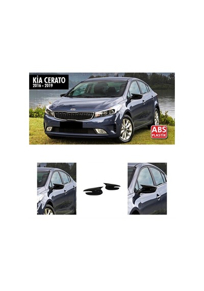 Kia Cerato Batman Yarasa Ayna Kapağı 2016-2019 Arası Parlak Siyah