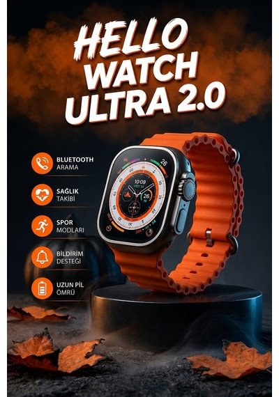 Hello Watch Ultra 2.0 49 MM Akıllı Saat (İthalatçı Garantili)