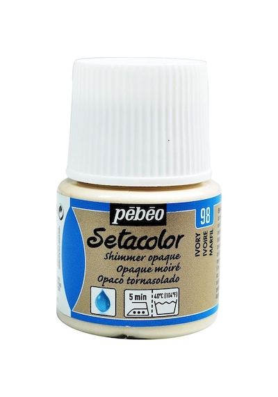 Pebeo Setacolor Opak Kumaş Boyası Metalik 98 Shimmer İvory