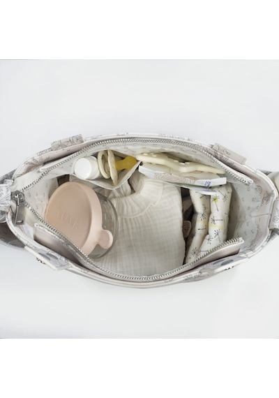 Pasito A Pasito Toile De Jouy Crossbody Bebek Bakım Çantası Cream Krem