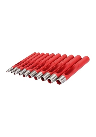 İzeltaş 5700002110 Kayış Zımba Takımı, Kırmızı, 10 Parça Set