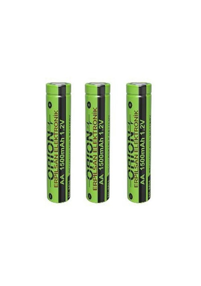 Orion 1.2v Ni-mh Aa 1500mah Şarj Edilebilir Başlıksız Kalem Pil 3 Adet