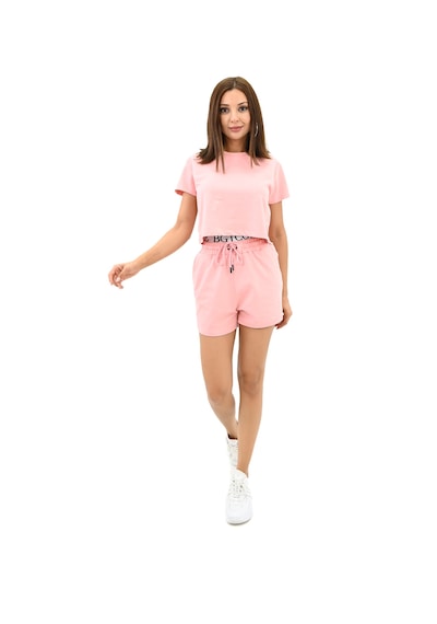 Koza Butik Kadın Kısa Kollu Lastik Baskı Detaylı Şort Takım 4093-25 001