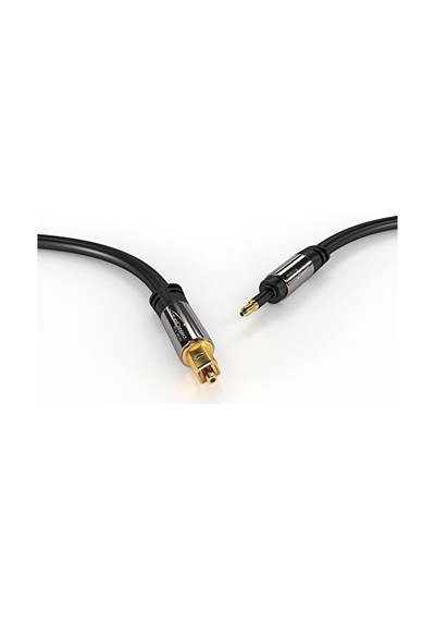 1,5m Mini Toslınk Kablosu Dijital Ses Kablosu, Optik, Toslınk-mini Toslınk, Fiberoptik Kablo/lwl, Dijital Ses Sinyalini Televizyona/amplifikatöre/hi-fi Cihaza İletir, Siyah