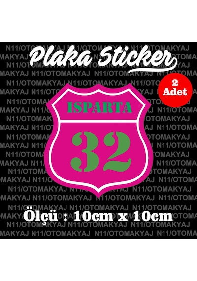 32 Isparta İl Şehir Plaka Sticker Futbol Spor Kulüb