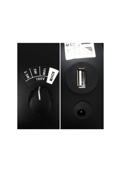 Magicvoice Mv-13 7.5 Cm 20 Watt Komütatörlü Hat Trafolu Siyah Sütun Sarkık Hoparlör 2 Li Takım