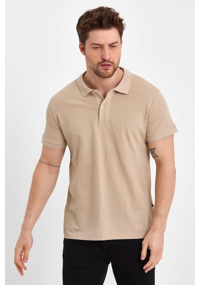 Nemonti Premium Penye Polo Yaka T-shırt Oxford Tan
