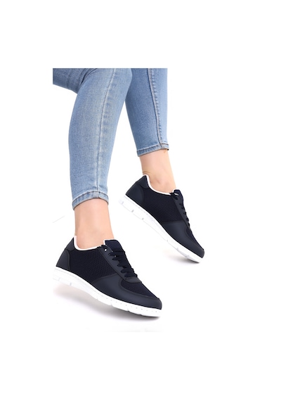 Wordex F1 Günlük Kadın Fileli Yazlık Sneaker Spor Ayakkabı Lacivert
