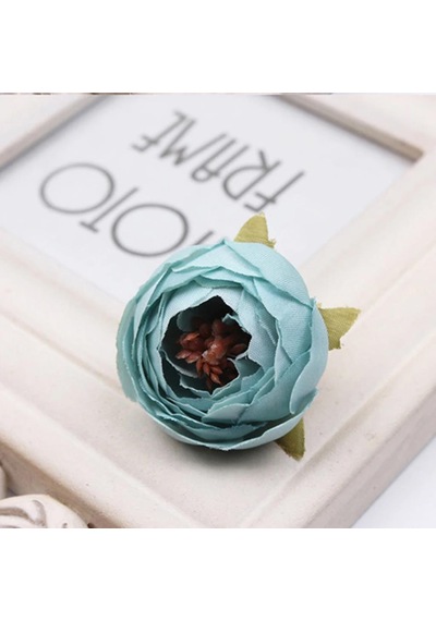 Yapay Çiçek Erengül Kafa 10Lu Kelle Pastel Renkler Mavi