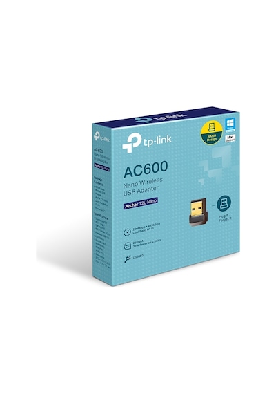 Tp-Link Archer T2U Nano Ac 600 Nano Wi-Fi USB Adap Archer T2U Nan