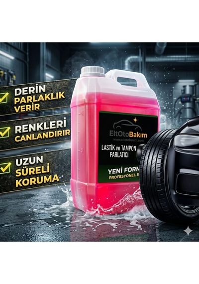 5 Lt - Eltotobakım Lastik Ve Dış Plastik Parlatıcı Bakım Sıvısı 1 Adet