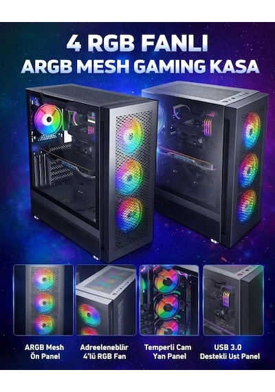 J-Tech Compact i5-3470 16 GB 256 GB SSD Free Dos Masaüstü Bilgisayar