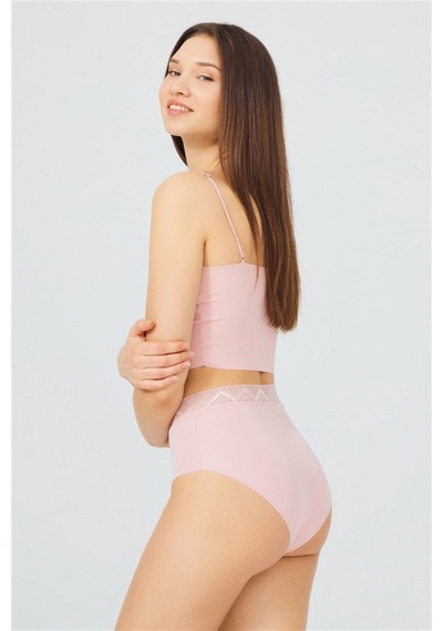 Cottonhill Basic Yüksek Bel Lazer Kesim Bikini Külot 5'li Paket - 2 Model1 Çok Renkli