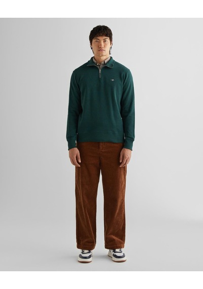 Gant Erkek Yeşil Regular Fit Yarım Fermuarlı Sweatshirt-11381 374-yeşil