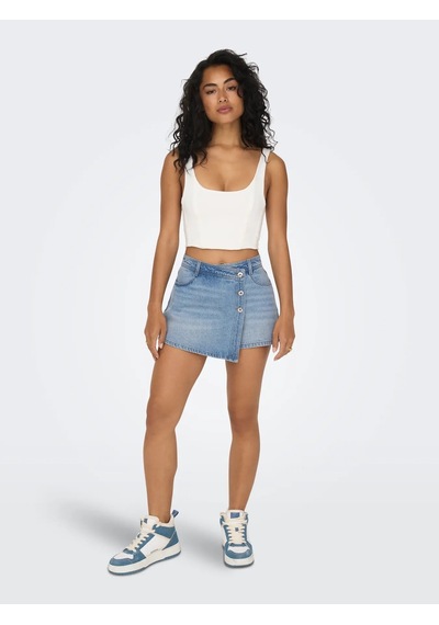 Only Onllesly Reg Lb Kadın Denim Şort 15256608 Mavi