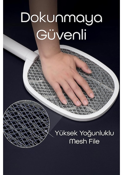 Usb Şarjlı Uv Işıklı Elektrikli Sivrisinek Öldürücü Raket Sinek Öldürücü Arı Sivri Sineksavar 806l