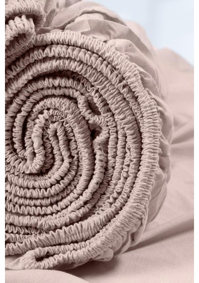 Aç-tak Lastikli Tek Kişilik Çarşaf 160x200+30 Cm Polycotton Matriss Serisi Bej