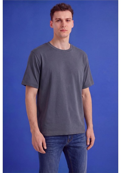 Freemen Erkek Oversize Tişört Nefes Alan Yumuşak Dokulu Terletmeyen Rahat Kalıp Basic-399 Gri