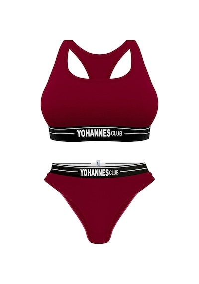 Yohannes Club, Kadın Pamuklu İç Çamaşırı Takımı, Renk Seçenekli, Büstiyer-kemerli Brazilian Külot Bordo Yohannes Club, Kadın Pamuklu İç Çamaşırı Takımı, Renk Seçenekli, Büstiyer-kemerli Brazilian Külot Bordo