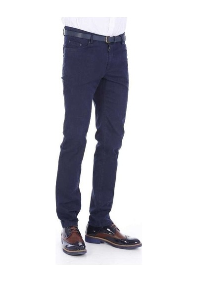 Pamuk 5 Cepli Lacivert Slim Fit Erkek Pantolon - Wessi Siyah