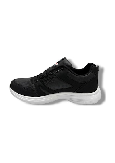 Xstep 020-26 Cilt Deri Anatomik Erkek Sneaker Siyah Beyaz Siyah