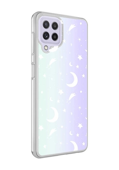 Zore Galaxy Uyumlu A22 4g Kılıf M-blue Desenli Kapak - Moon No4 Moon No4