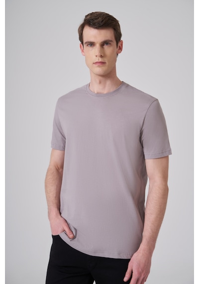 Morven Erkek Açık Gri Basic Bisiklet Yaka Dynamic Fit Pamuk T-shirt 26yc018008103 Açık Gri