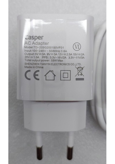 Casper X40 Telefon Şarj Cihazı  Type C 33w Süper Hızlı Renk - Beyaz