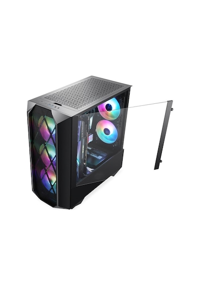 Lunatic Orkinos Mesh Panel Dikey Ekran Kartı Takılabilen 4 Full RGB Fanlı ATX Bilgisayar Kasası