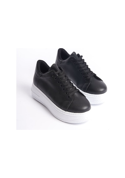 Dmr Elegance Bıana Bağcıklı Ortopedik Taban Kadın Sneaker Spor Ayakkabı Cbt - Siyah