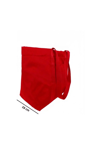 Tuttobene Trendy Red Tote Omuz Çantası Xl Boy Tb022 Kırmızı