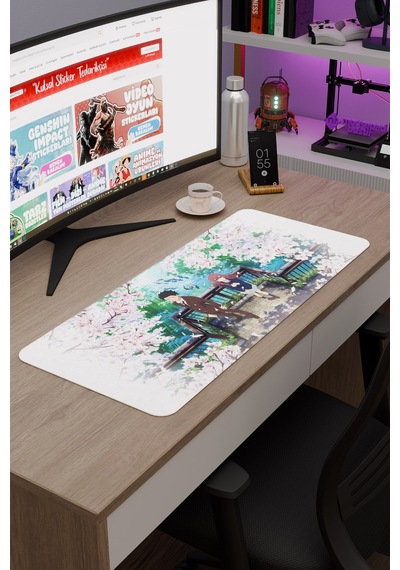 Koe No Katachi Kaymaz Dikişli Kauçuk Oyuncu Mousepad V2 - 70x30 Xl Gaming Mouse Pad Fare Altlığı