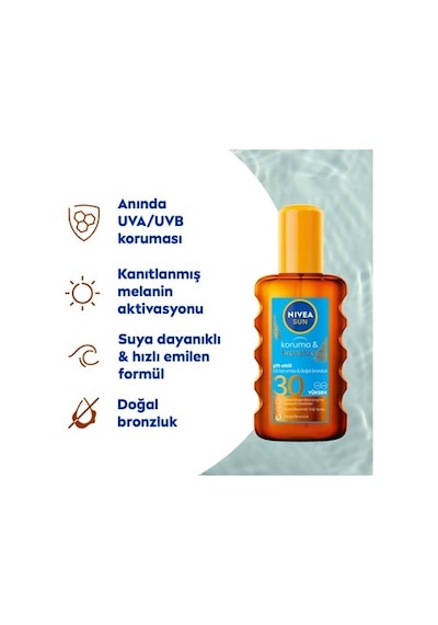 200 Ml Güneş Yağı, Yüksek Koruma Ve Bronzluk Sağlayan Formül