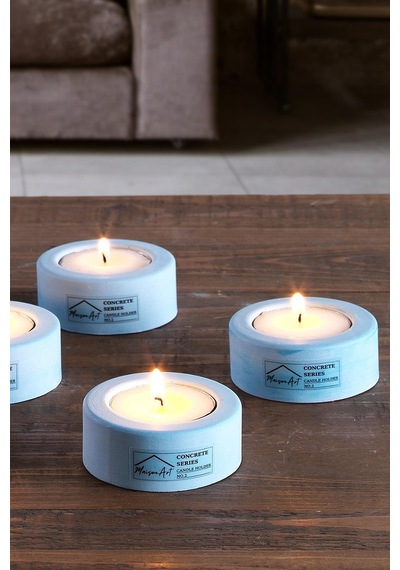 Holder 6'lı Set Mumluk Tea Light Mumluk Seti Dekoratif Şamdan Mumluk 001