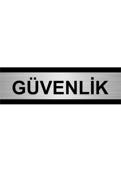 Güvenlik 10x20cm Gümüş Renk Metal Yönlendirme Levhası