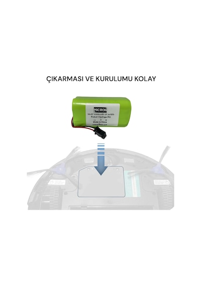 14.4v 3200mah Robot Süpürgeler İçin Uyumlu Pil Batarya Yüksek Kapasite Yüksek Performans, 1.5 Tek Renk
