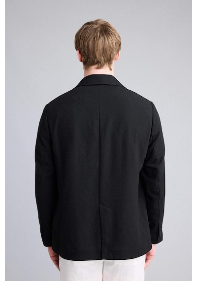 Defacto Regular Fıt Polo Yaka Yarım Astar Blazer Ceket G7591ax26smbk27 Siyah-bk27