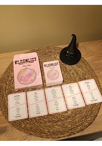 Blacklist Yasaklı Kelime Oyunu Kız Kıza Kese Hediyeli 50 Kart Eğlenceli Grup & Parti Oyunu