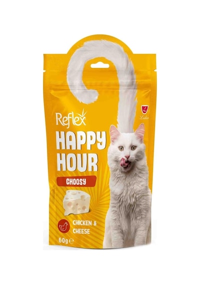 Reflex Happy Hour Seçici Kedi Peynirli Tavuklu Kedi Ödülü 60 G